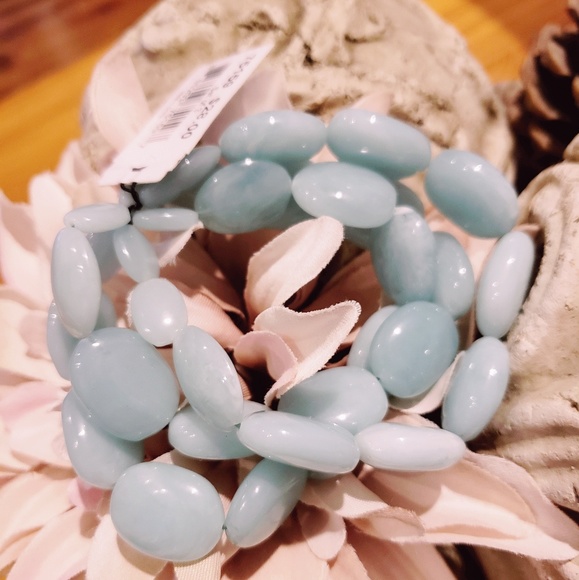 NWT| Aqua Breeze bead bracelet set of 3 - Picture 2 of 5